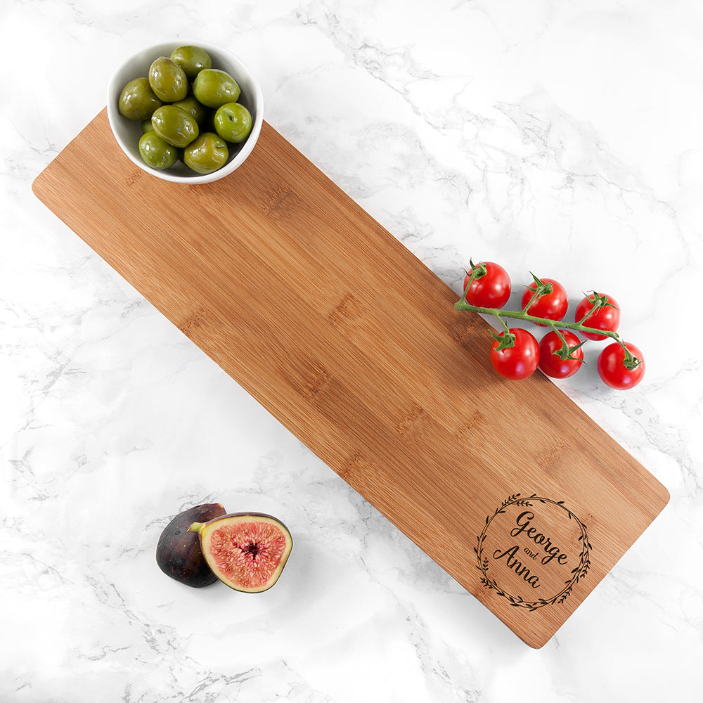 Personalised Couple's Bamboo Serving / Chopping board