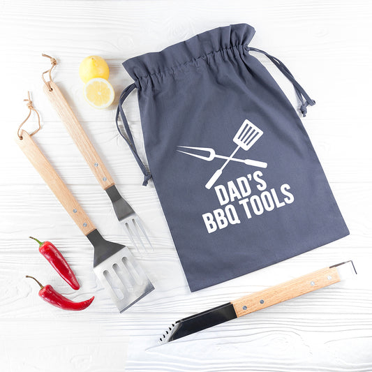 BBQ Tool Set In Personalised Drawstring Bag