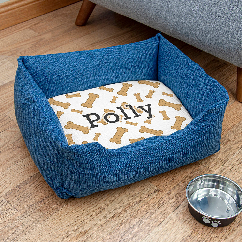 Personalised Dog Biscuit Design Dog Bed