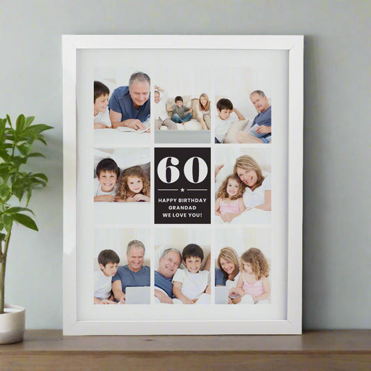 Personalised Milestone Birthday Multi Picture Framed Print