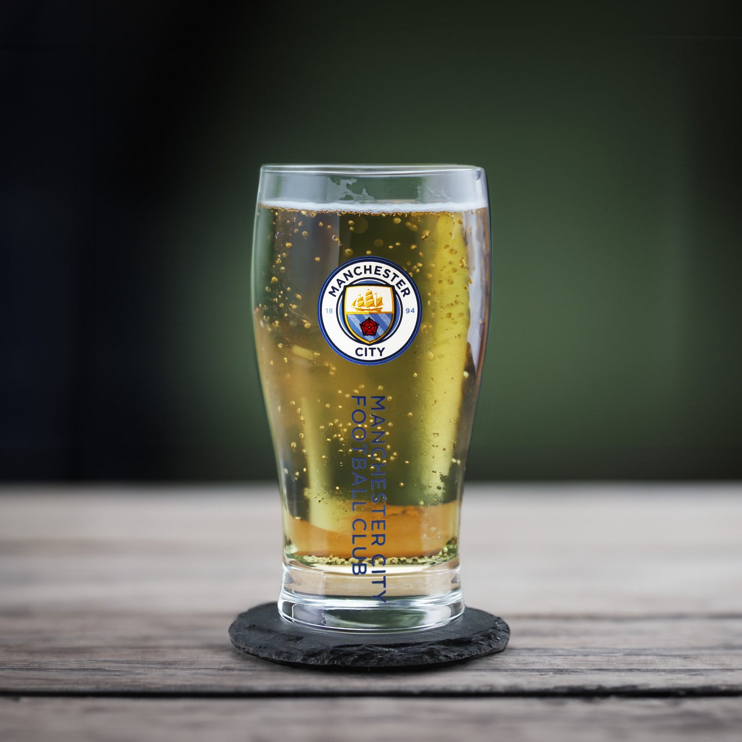 Personalised Official Manchester City Tulip Pint Glass