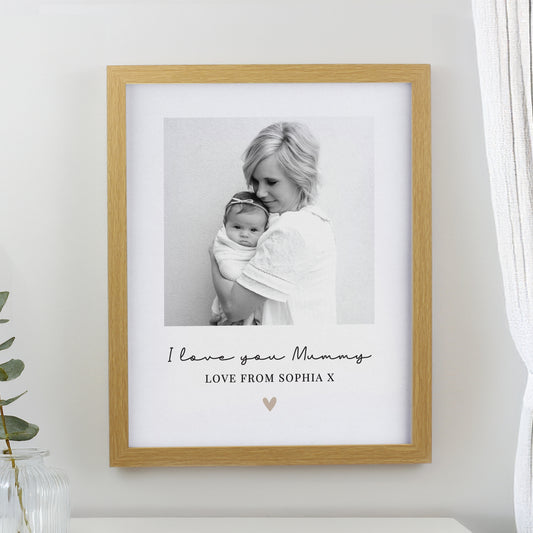 Personalised Heart Design Own Photo Framed Print