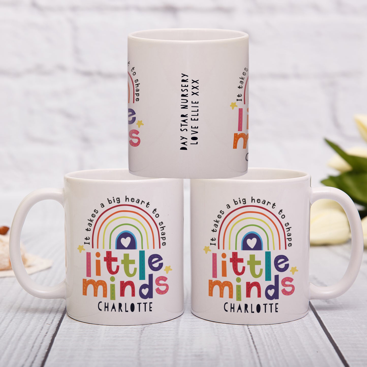 Personalised Shape Little Minds Teacher Mug