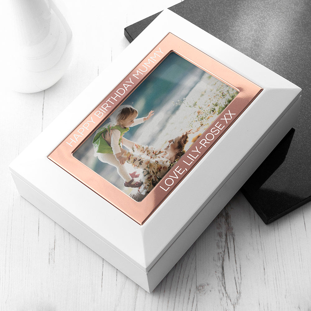 Personalised Photo Frame Wooden Jewellery Box