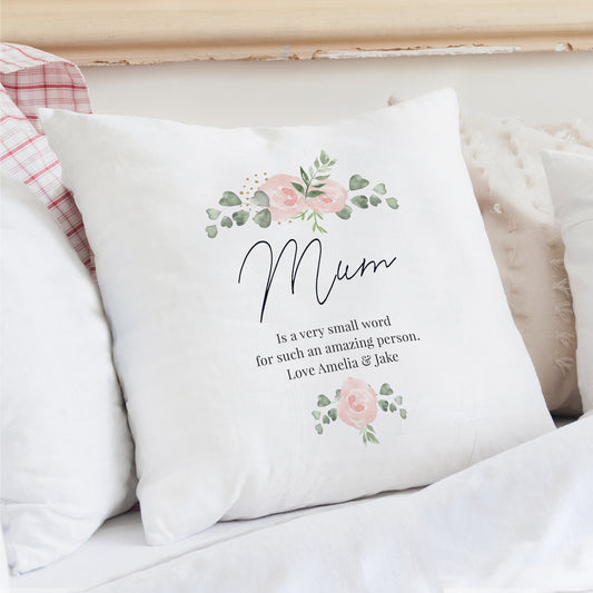 Personalised Rose Design Cushion