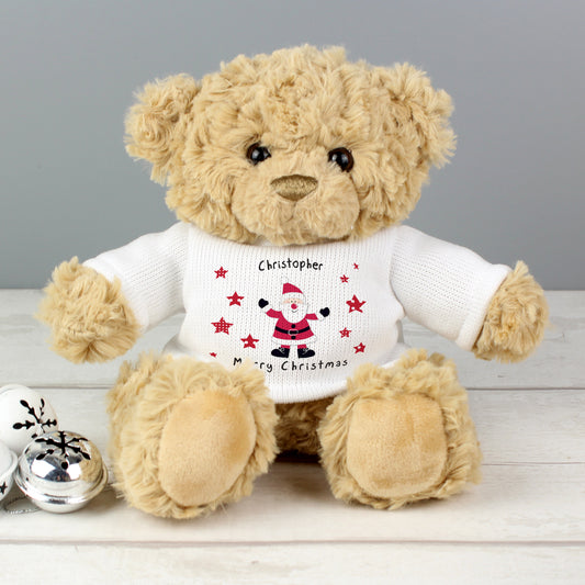 Personalised Santa Design Teddy Bear