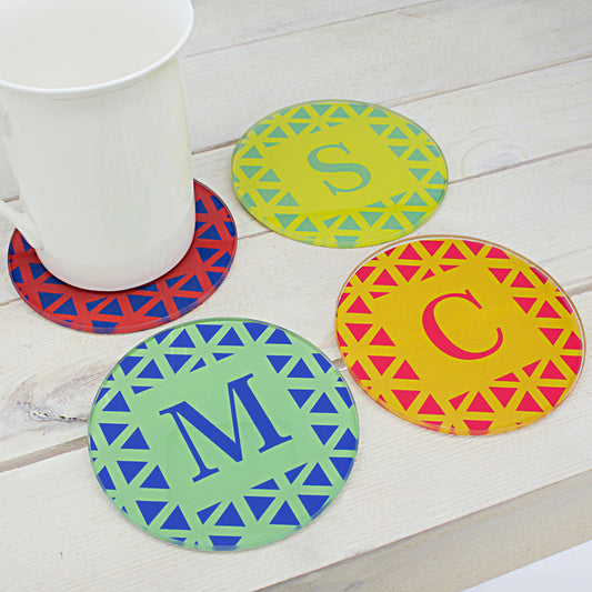 Personalised Glass Coasters, Set Of 4