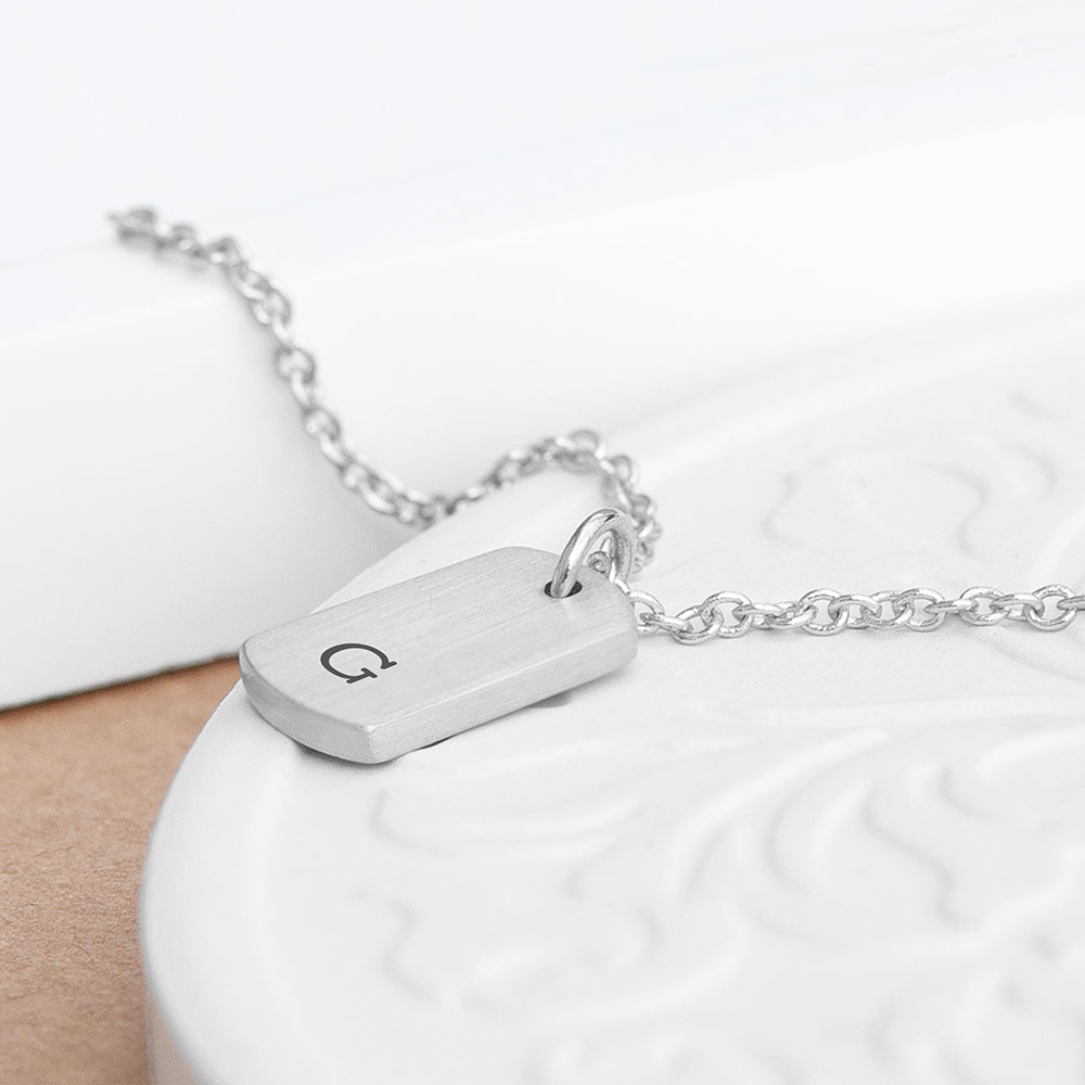 Personalised Initial Tag Necklace