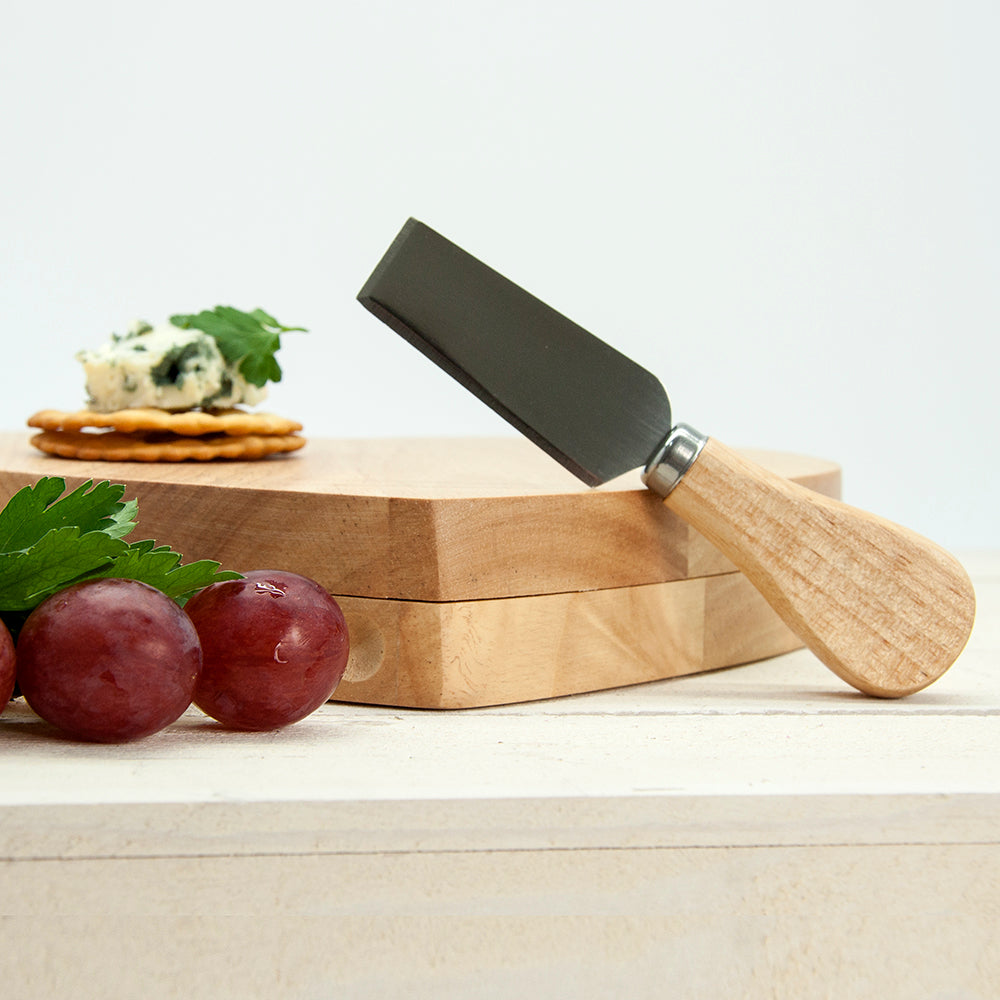 Personalised Heart Shaped Cheese Board & Cheese Knives Set