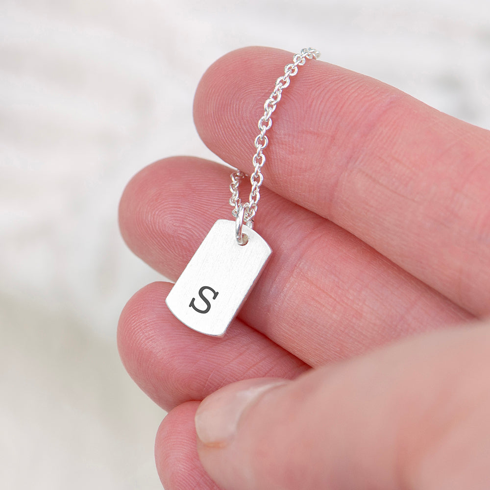 Personalised Initial Tag Necklace