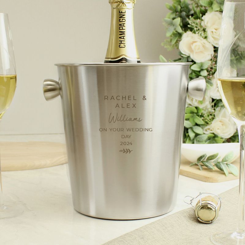 Personalised Stainless Steel Ice Bucket