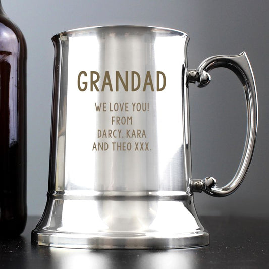 Personalised Stainless Steel Tankard