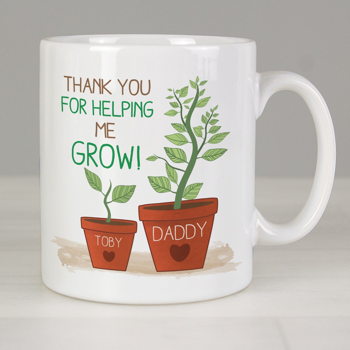 Personalised Thank You For Helping Me Grow Mug