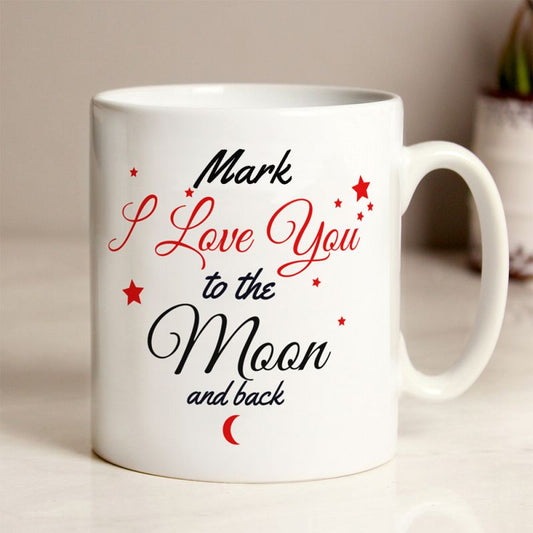 Personalised Love You To The Moon & Back Mug