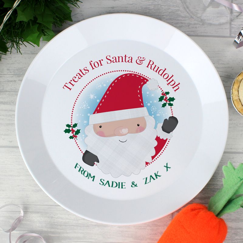 Personalised Treats For Santa & Rudolph Mince Pie Plate