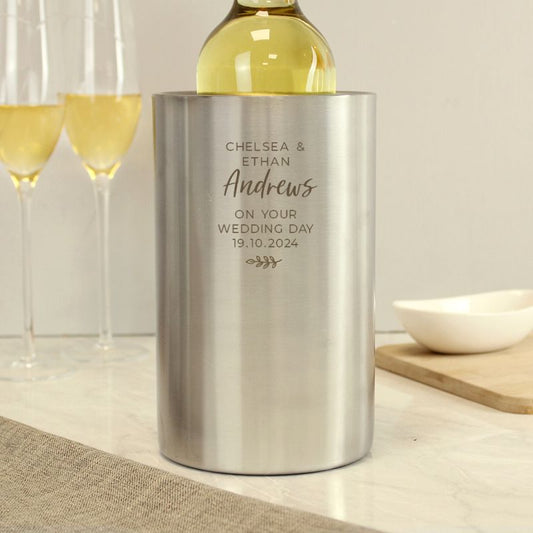 Personalised Wedding Wine Cooler