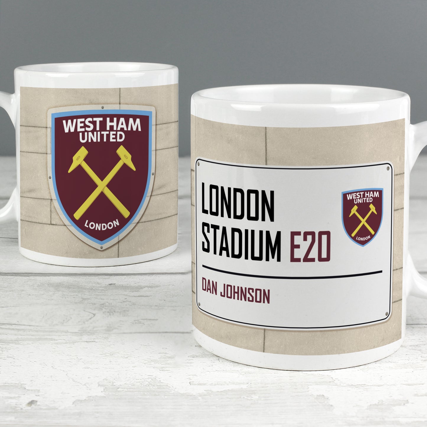 Personalised Official West Ham United FC Street Sign Mug